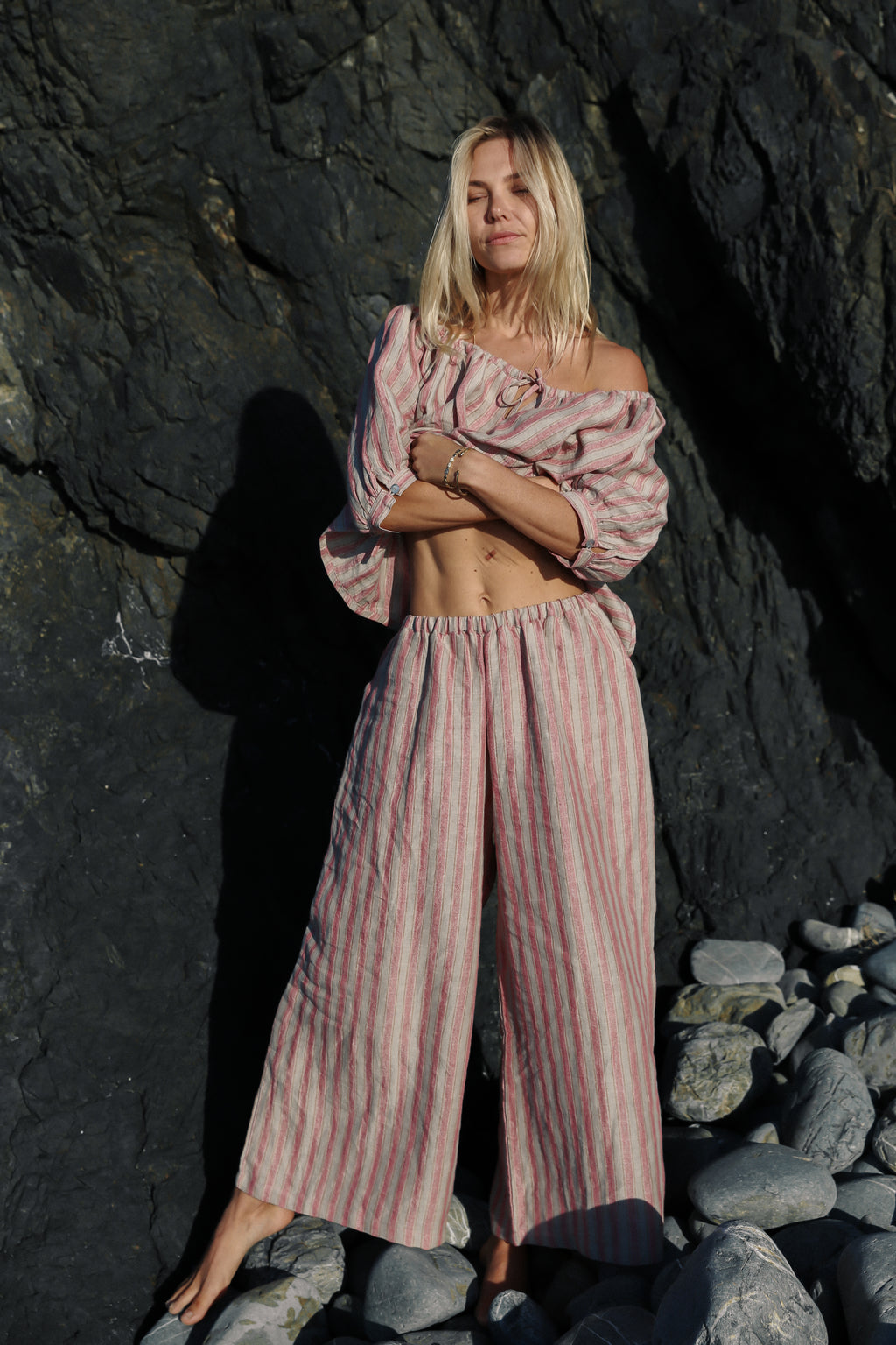 Ivy Pant Rose Stripe