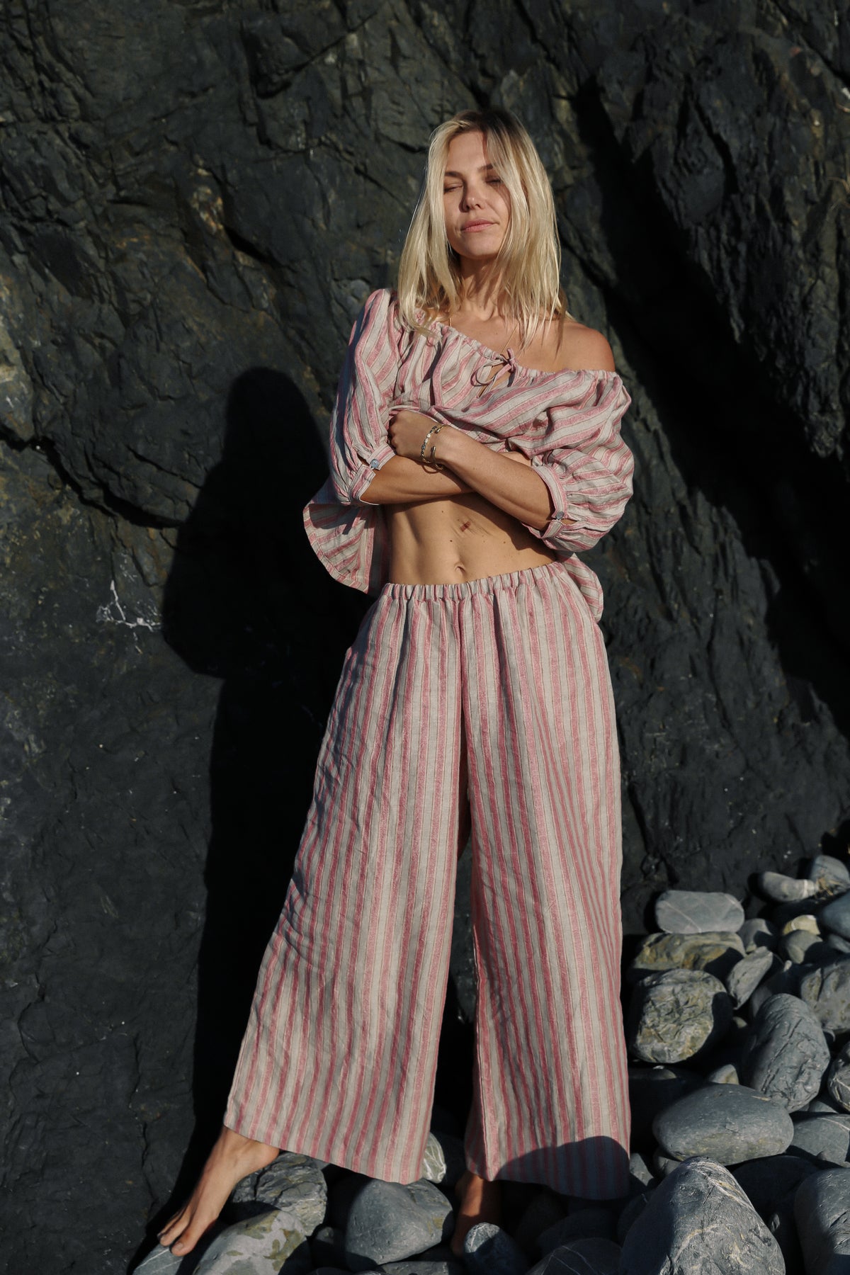 Ivy Pant Rose Stripe