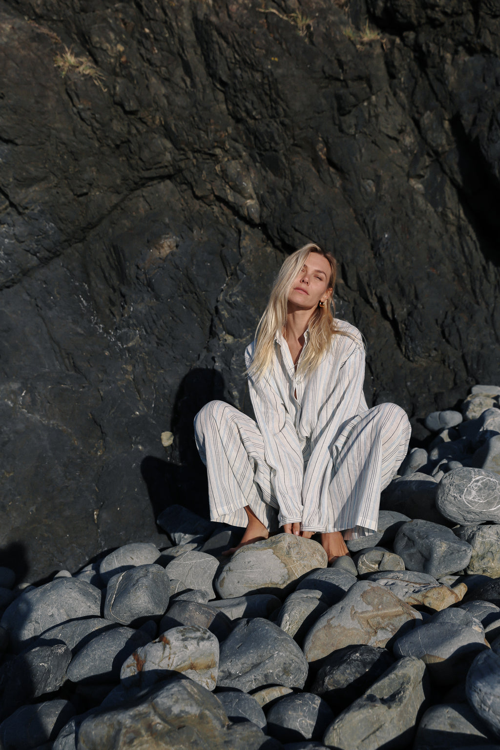 Remi Oversized Shirt Luxe Stripe