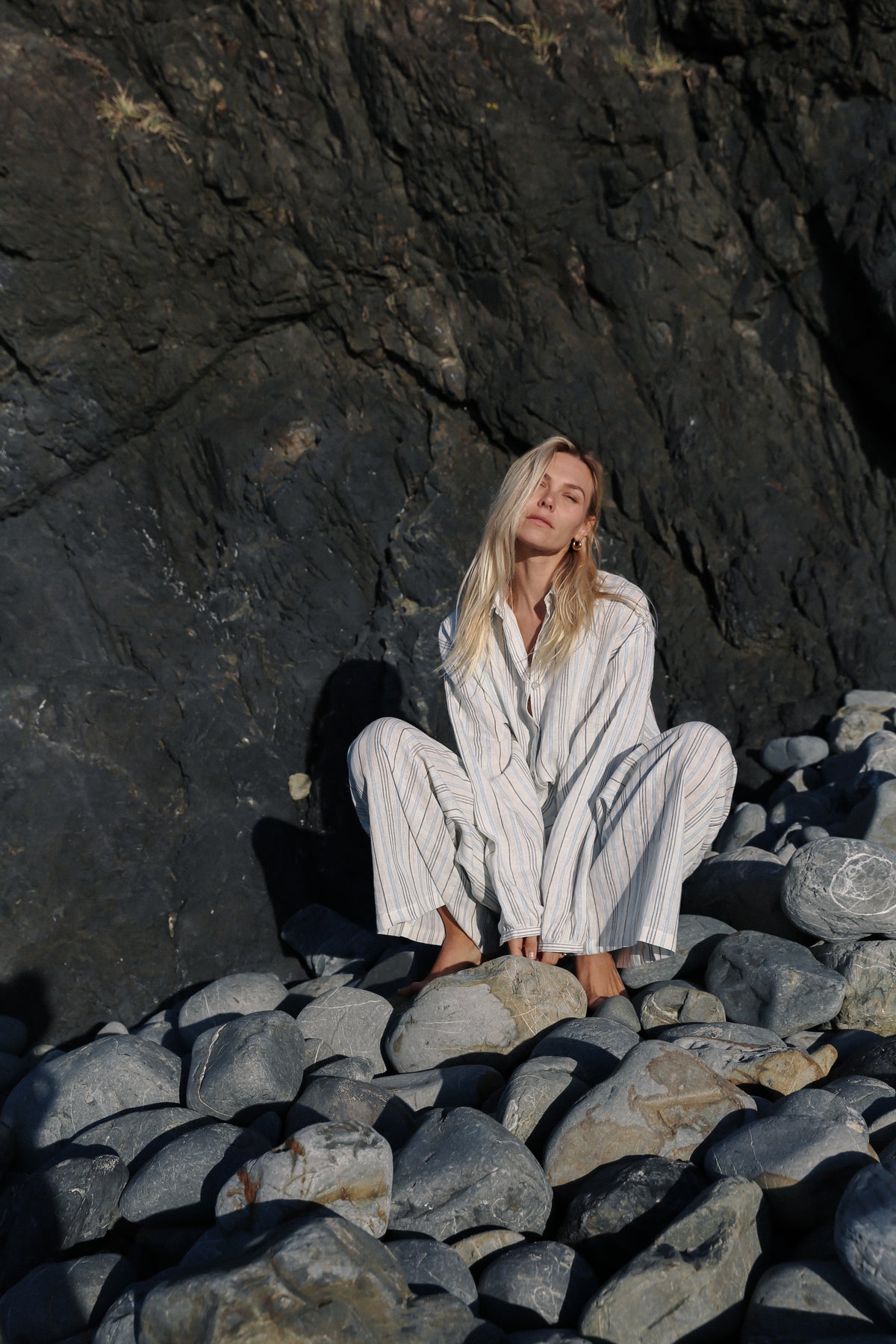 Remi Oversized Shirt Luxe Stripe