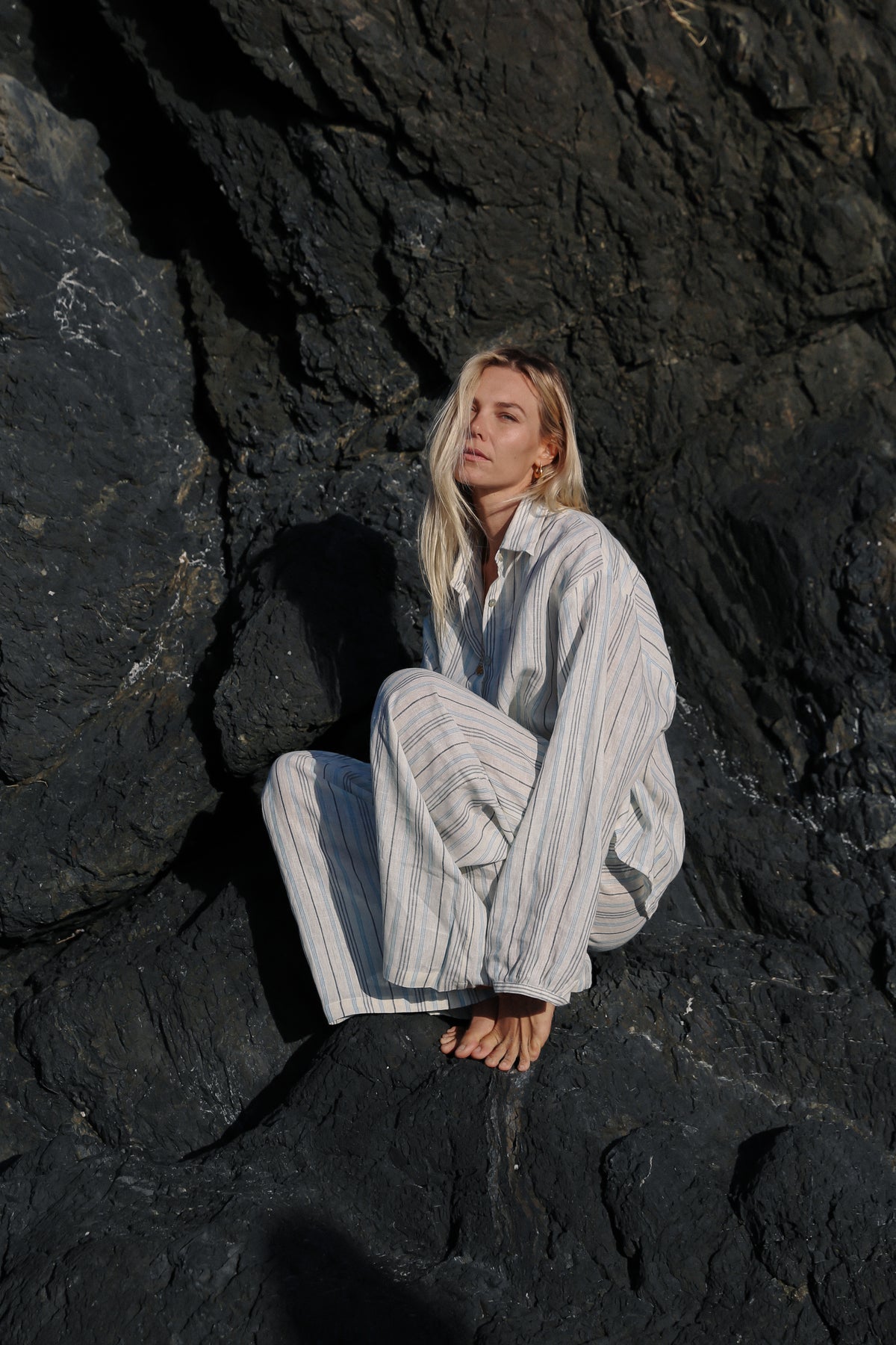 Remi Oversized Shirt Luxe Stripe