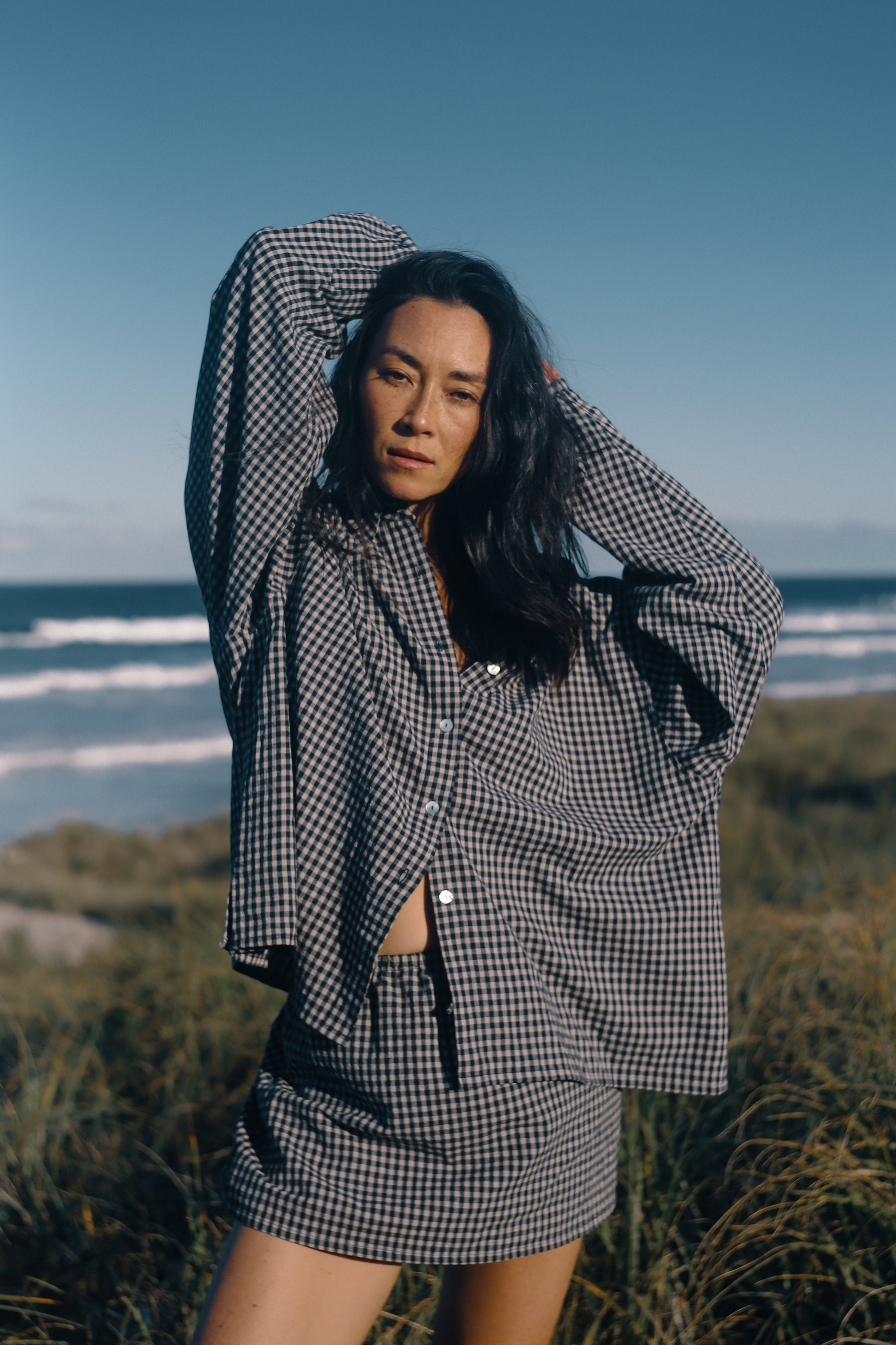 Fleur Skirt Black Gingham