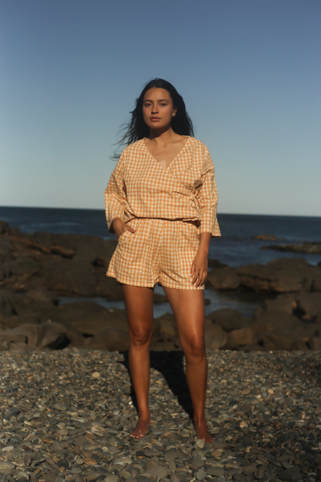 Ava Short Clementine Gingham