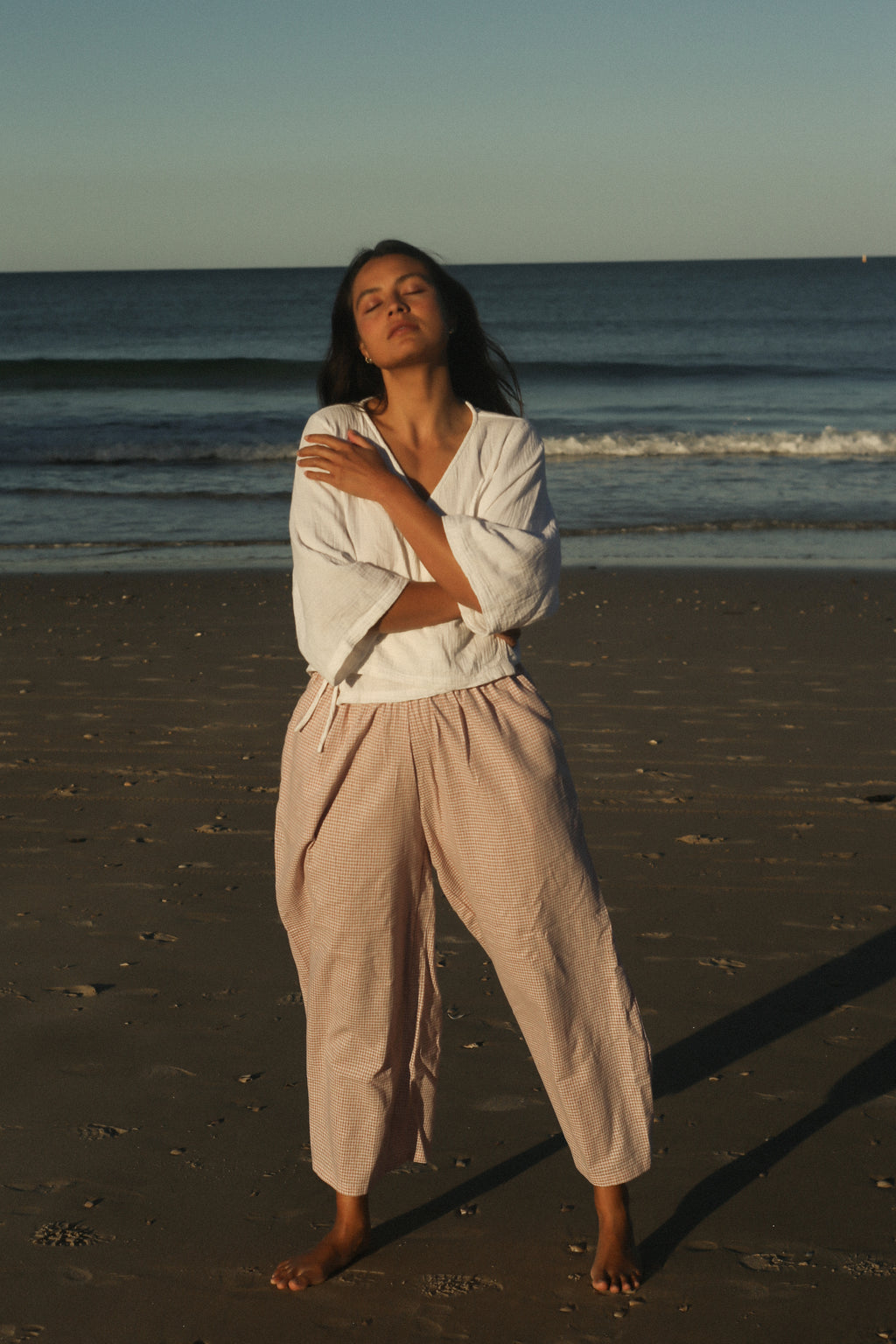 Ivy Pant Dusty Rose Check