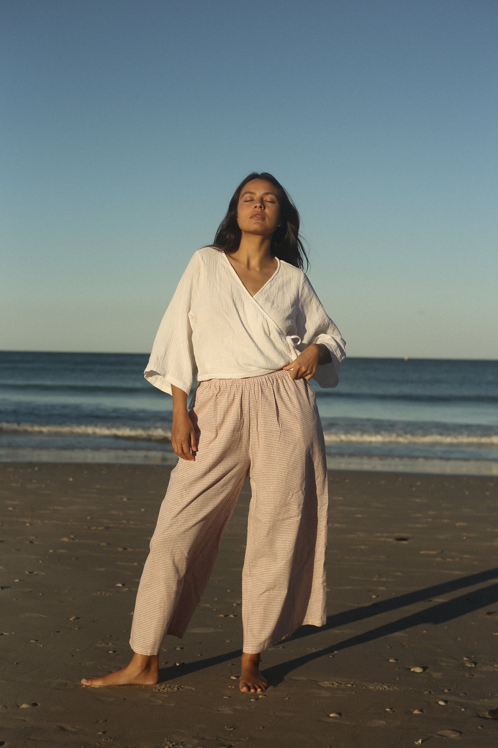 Ivy Pant Dusty Rose Check