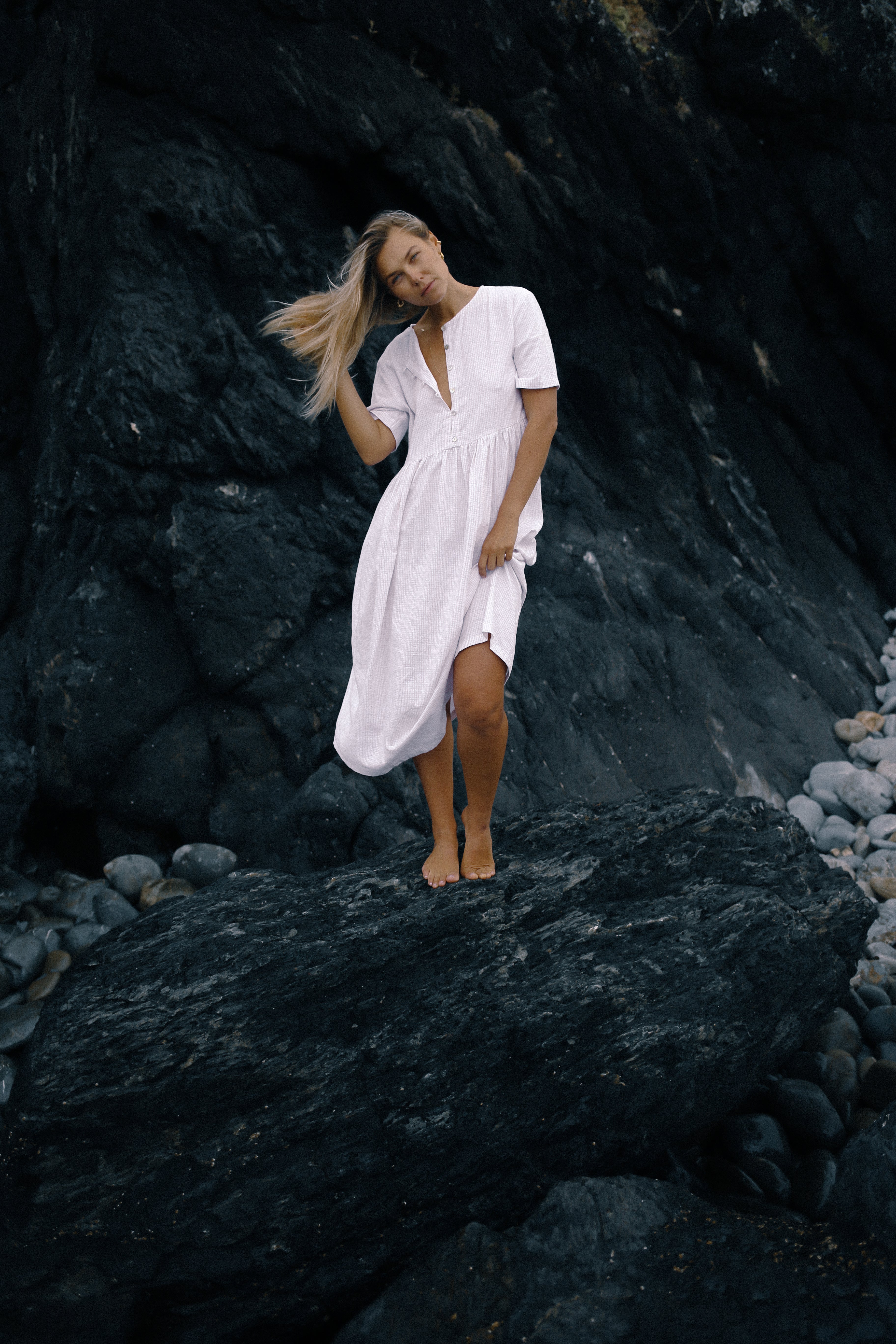 Darcey Midi Dress Vanilla Plaid