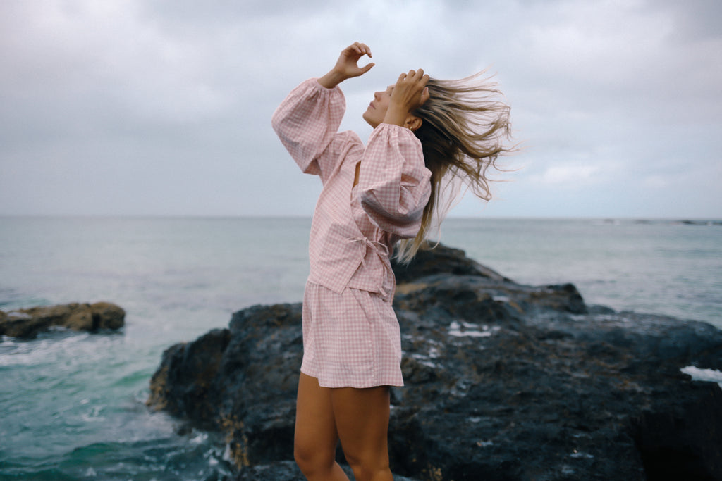 Ava Short Pink Gingham