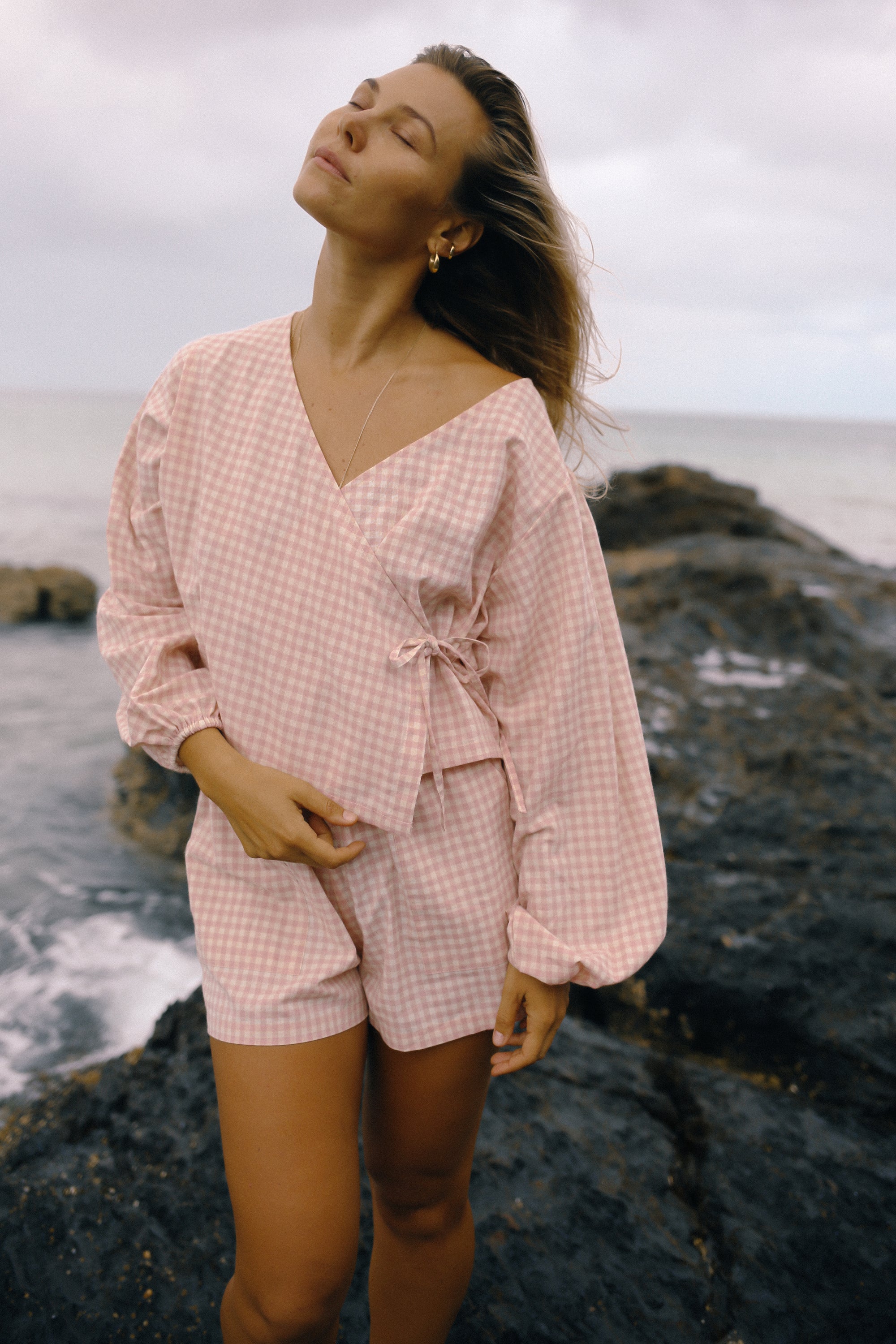 Ava Short Pink Gingham