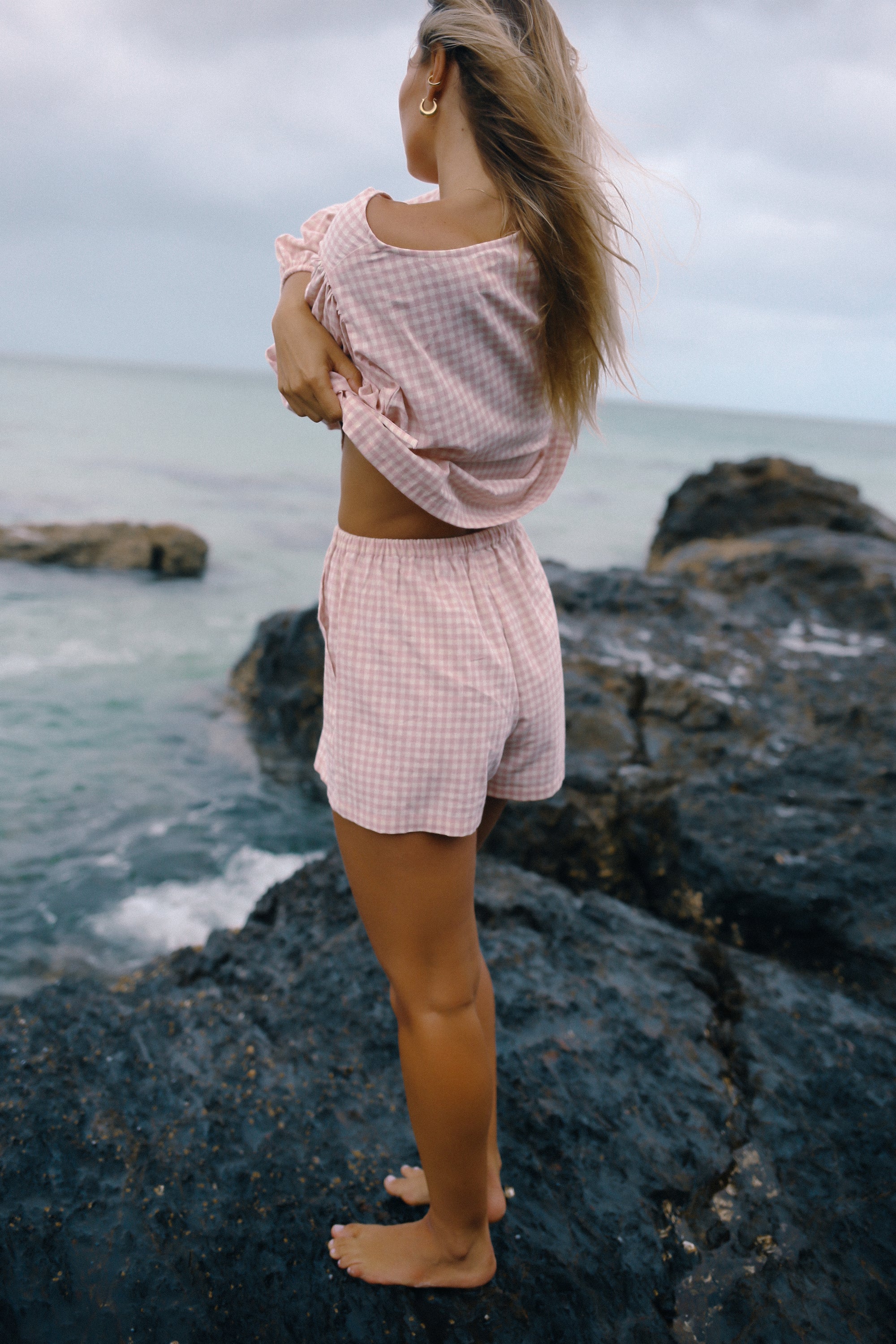 Ava Short Pink Gingham