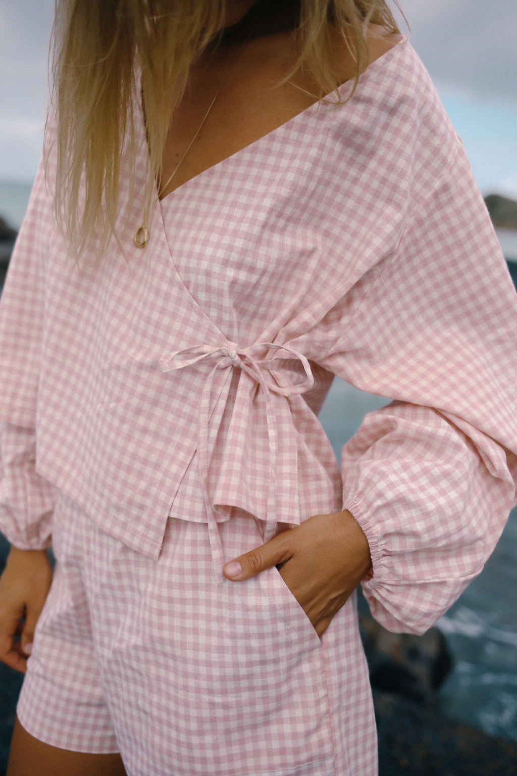 Ava Short Pink Gingham