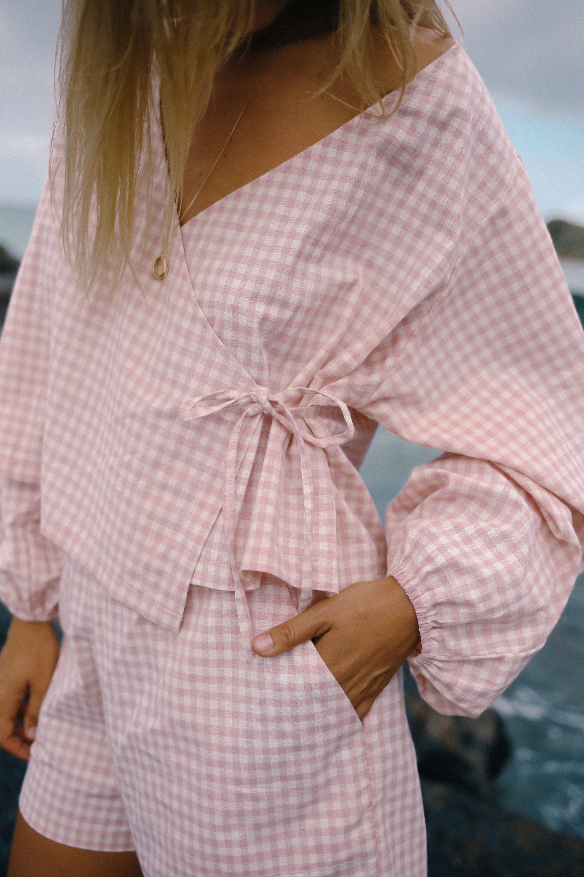 Ava Short Pink Gingham