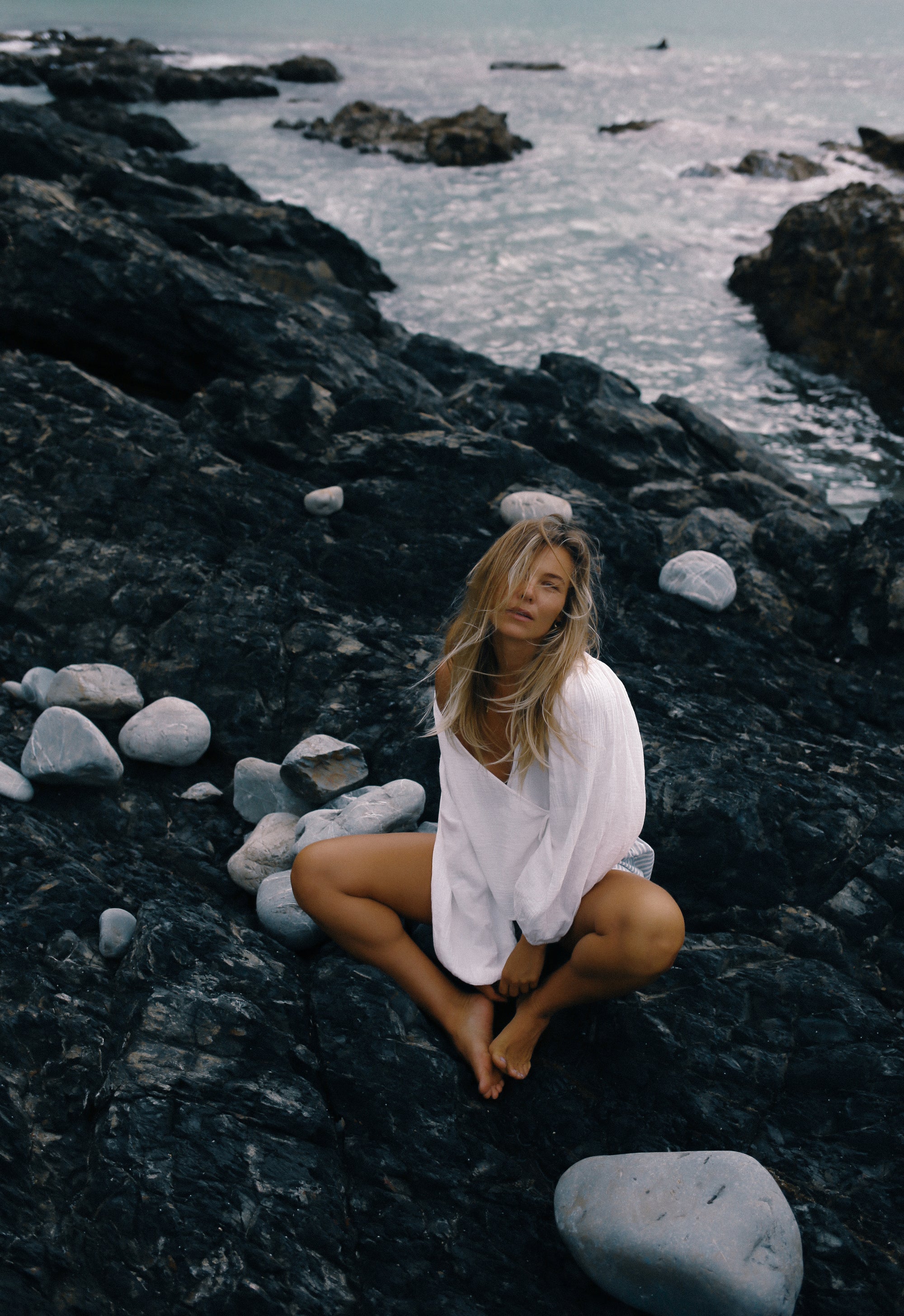 Ella Wrap Top White