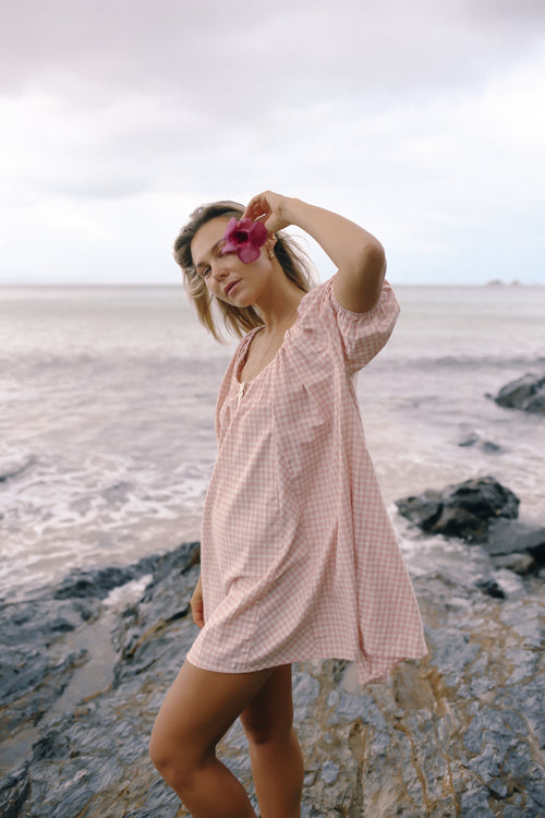 Chloe Dress Pink Gingham