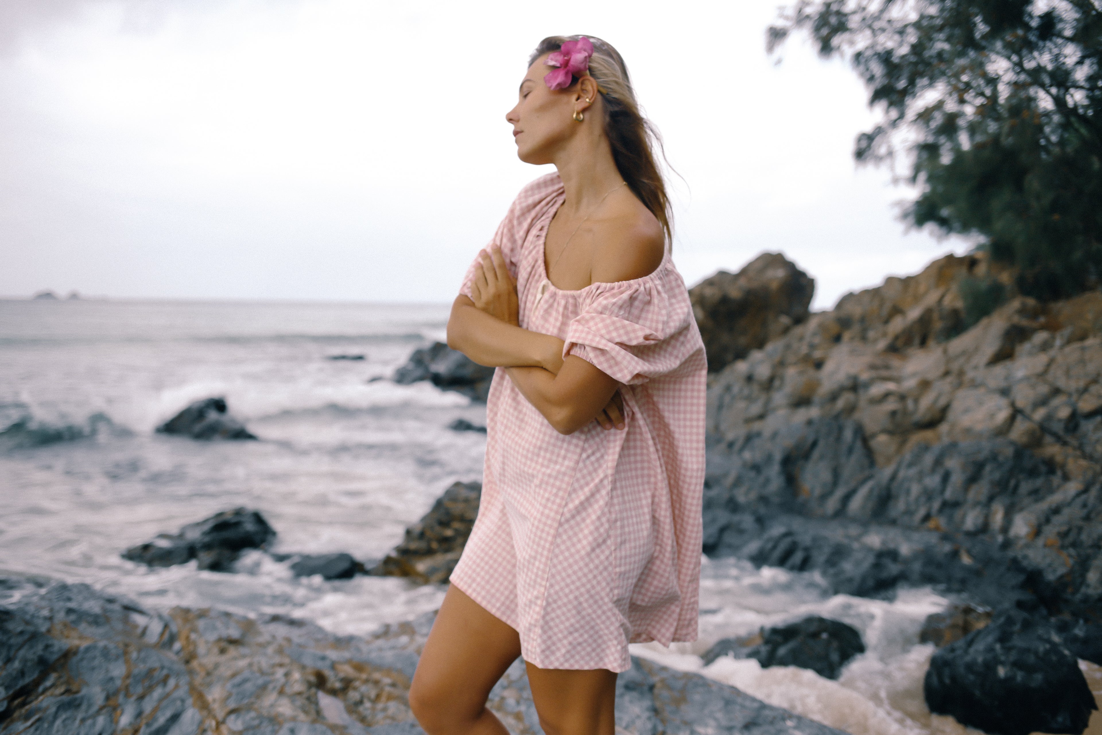 Chloe Dress Pink Gingham
