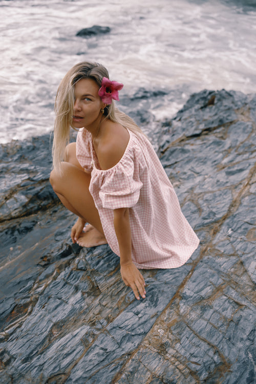 Chloe Dress Pink Gingham