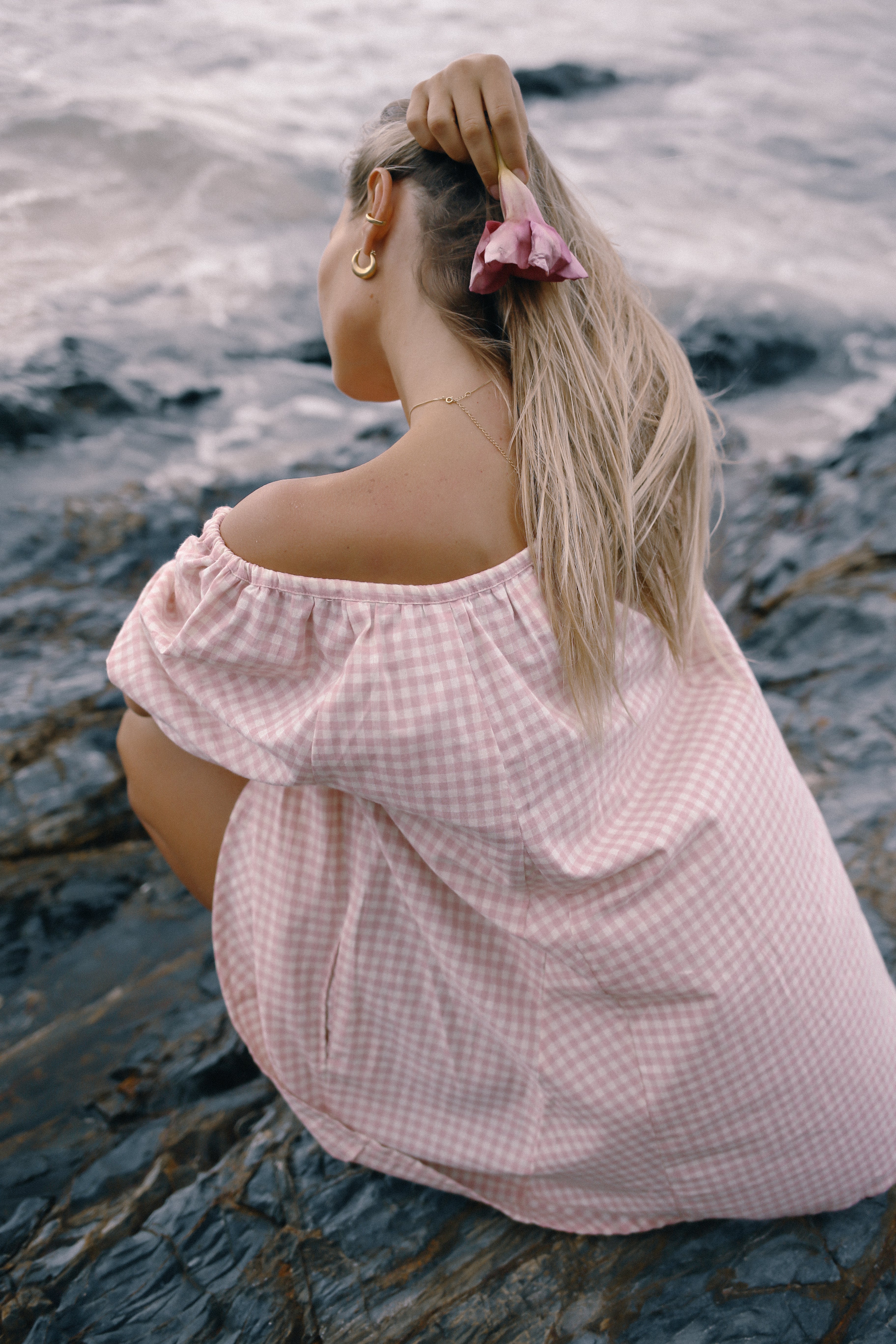 Chloe Dress Pink Gingham