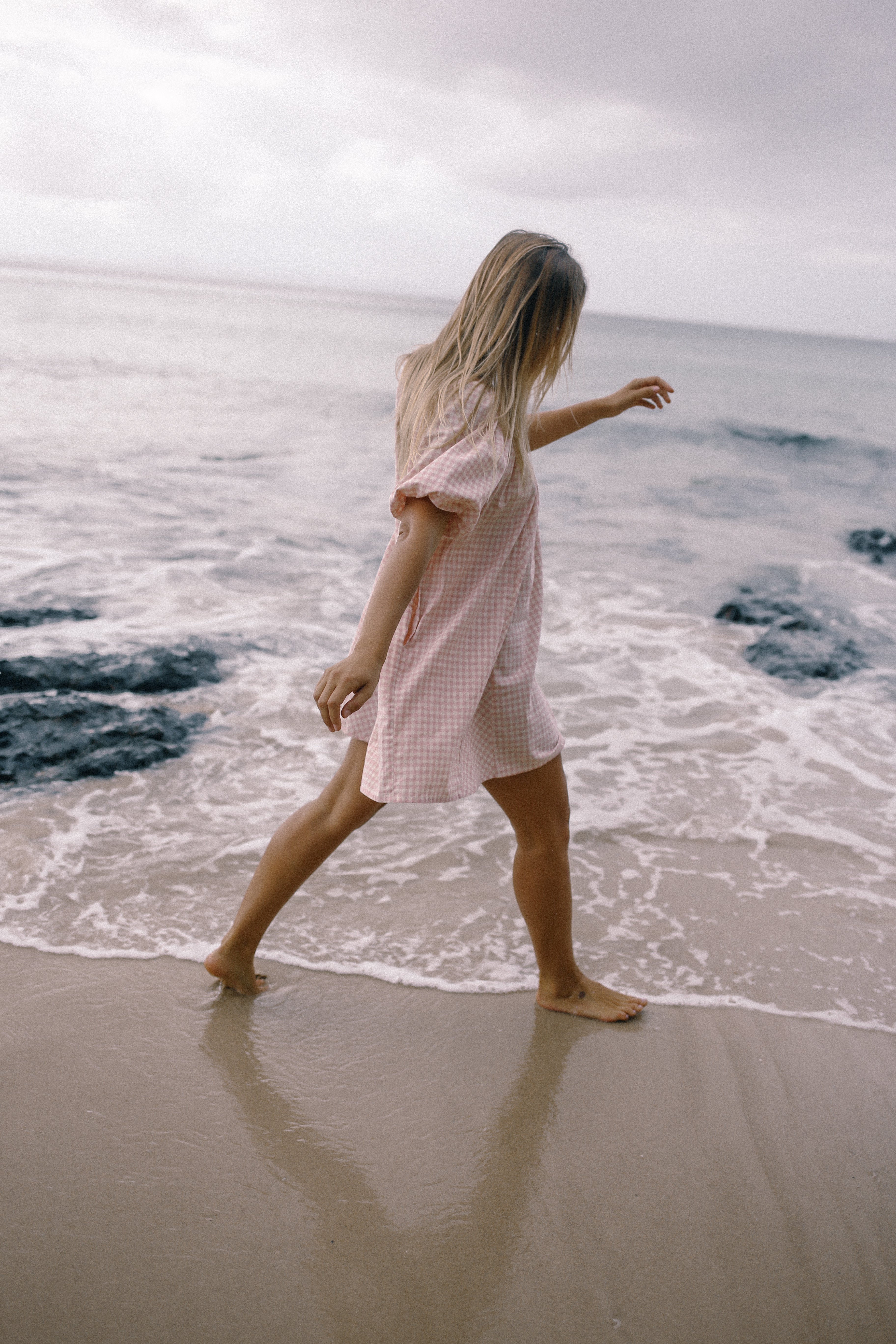 Chloe Dress Pink Gingham